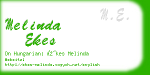 melinda ekes business card